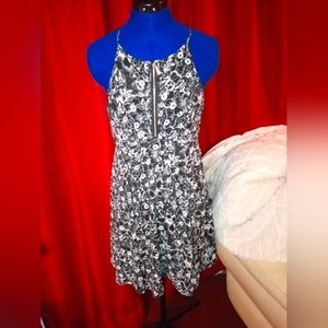 Express Black & white flowery dress